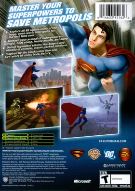 Superman Returns (USA) box cover back